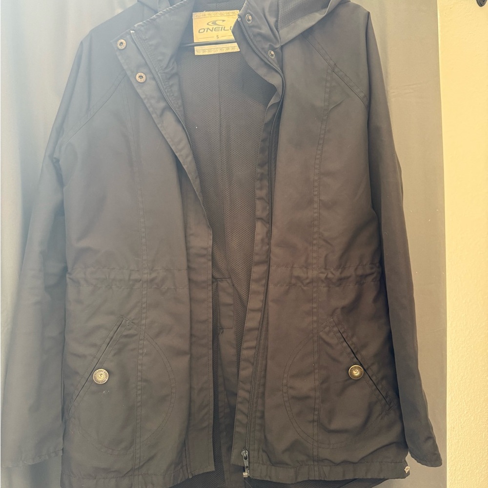 O'Neill Black Hooded Water-Resistant Jacket